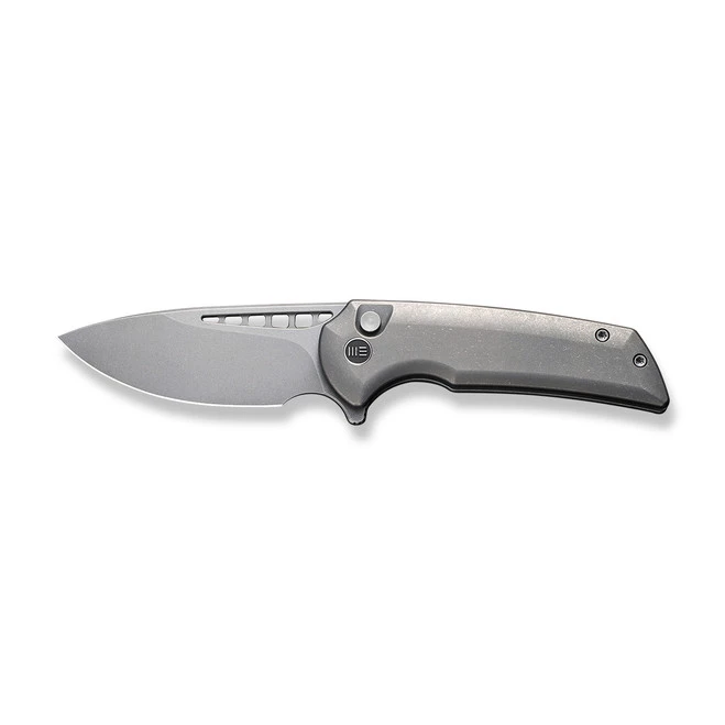 WE Mini Malice Folding Knife Gray Titanium Handle 20CV Drop Point Plain Edge Gray Stonewash Finish WE054BL-2 9 WE Mini Malice Folding Knife Gray Titanium Handle 20CV Drop Point Plain Edge Gray Stonewash Finish WE054BL-2 - Image 7