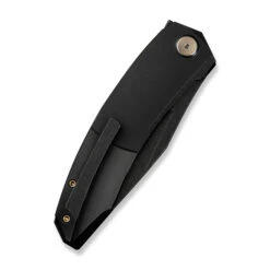 WE Sine Wave Folding Knife Black Titanium Handle M390 Plain Black Blade WE23069B-1 -We Knife 069 3 52901.1727195125