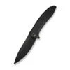 WE Acuminal Folding Knife Black Titanium Handle Vanax Plain Edge Black Stonewash Finish WE23070-1