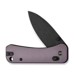 WE Banter 2 Folding Knife Purple Aluminum Handle S35VN Plain Edge Black Stonewash Finish WE23075-2 -We Knife 075 2 23667.1727174488