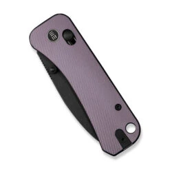 WE Banter 2 Folding Knife Purple Aluminum Handle S35VN Plain Edge Black Stonewash Finish WE23075-2 -We Knife 075 3 49992.1727174488
