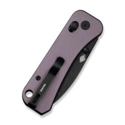 WE Banter 2 Folding Knife Purple Aluminum Handle S35VN Plain Edge Black Stonewash Finish WE23075-2 -We Knife 075 4 59716.1727174488