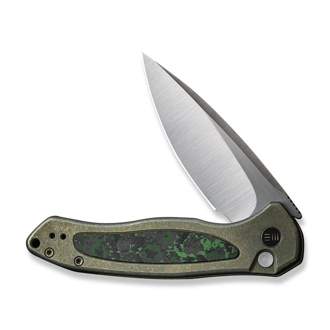 WE Button Lock Kitefin Folding Knife Titanium Jungle Wear/Fat Carbon Fiber Handle 20CV Drop Point Plain Edge Hand Polished Satin Finish Limited Edition WE19002N-2 5 WE Button Lock Kitefin Folding Knife Titanium Jungle Wear/Fat Carbon Fiber Handle 20CV Drop Point Plain Edge Hand Polished Satin Finish Limited Edition WE19002N-2 - Image 3