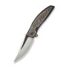 WE Quinseris Folding Knife Black Titanium Copper Foil Carbon Fiber Handle M390 Plain Edge WE23093-1 -We Knife 11 86802.1734726018