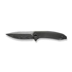 WE Acuminal Folding Knife Polished Gray Titanium Handle Damasteel Plain Edge WE23070-DS1 -We Knife 12 7 41470.1729770110