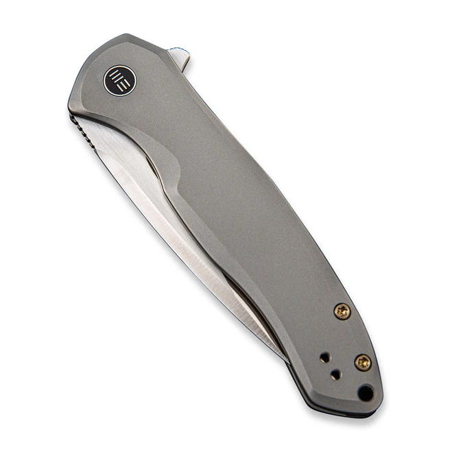 WE Knife Kitefin Frame Lock Knife Gray Titanium Handle Plain Satin S35VN Blade 2001H 7 WE Knife Kitefin Frame Lock Knife Gray Titanium Handle Plain Satin S35VN Blade 2001H - Image 5