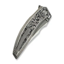 WE Quinseris Folding Knife Gray Titanium Aluminum Foil Carbon Fiber Handle M390 Plain Edge WE23093-3 -We Knife 1a 4 65690.1734969372