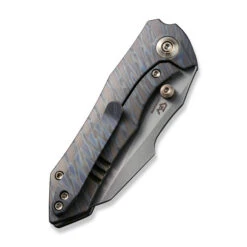 WE High-Fin Folding Knife Tiger Stripe Pattern Titanium Handle 20CV Plain Edge Gray Stonewash Finish WE22005-4 -We Knife 1c150ebe 5f07 49e1 99a5 5684efb669c0 07936.1666204240