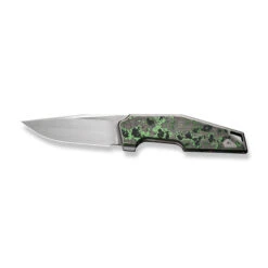WE OAO Folding Knife Gray/Green/Black Titanium Jungle Wear Fat Carbon Fiber Handle 20CV Clip Point Plain Edge Hand Rubbed Satin Finish WE23001-3 -We Knife 20f8c7a9 d4f6 4dcd 8430 328b0837c998 60361.1704305459