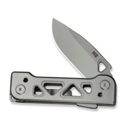 WE Tyro Folding Knife Gray Titanium Folding Knife 20CV Plain Edge Stonewash Finish WE24001-2 -We Knife 24w 3 81509.1729715342