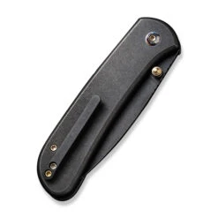 WE Qubit Folding Knife Black Titanium Handle 20CV Drop Point Plain Edge Black Stonewash Finish WE22030F-1 -We Knife 2725a57a 065c 48e5 a20c 19f2b876056a 67438.1705961829