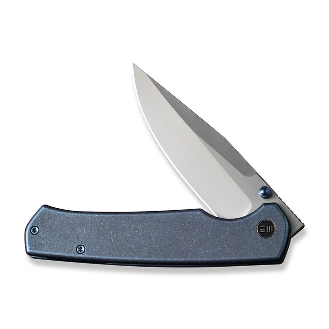 WE Evoke Folding Knife Blue Titanium Handle 20CV Clip Point Plain Edge Silver Bead Blast Finish WE21046-3 4 WE Evoke Folding Knife Blue Titanium Handle 20CV Clip Point Plain Edge Silver Bead Blast Finish WE21046-3 - Image 2
