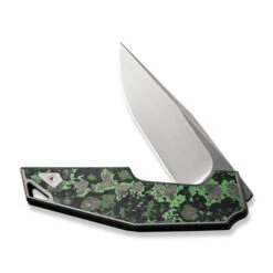 WE OAO Folding Knife Gray/Green/Black Titanium Jungle Wear Fat Carbon Fiber Handle 20CV Clip Point Plain Edge Hand Rubbed Satin Finish WE23001-3 -We Knife 29870750 255e 4d17 994a accdc96016fe 58910.1704305456