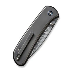 WE Qubit Folding Knife Polished Gray Orange Peel Titanium Handle Damasteel Drop Point Plain Edge WE22030F-DS1 14 WE Qubit Folding Knife Polished Gray Orange Peel Titanium Handle Damasteel Drop Point Plain Edge WE22030F-DS1 -We Knife 2a57ebbe 827b 4062 a071 3214a58755f2 45715.1706022970