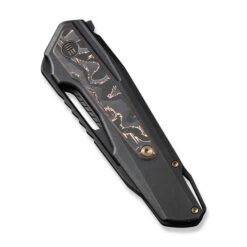 WE Falcaria Folding Knife Black/Copper Titanium Copper Foil Carbon Fiber Handle 20CV Wharncliffe Plain Edge Black Stonewash Finish WE23012B-2 -We Knife 2c9e937a d6f9 474f 85f2 3d9382a0cc77 06373.1713291496