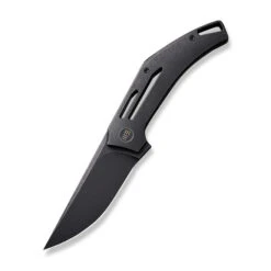 WE Speedliner Folding Knife Black Titanium Handle 20CV Drop Point Plain Edge Black Stonewash Finish WE22045C-1