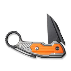 WE Yardbird Folding Knife Gray/Orange Titanium/G10 Handle 20CV Wharncliffe Plain Edge Black Stonewash Finish WE22021-1 -We Knife 39a911d1 ba54 4933 bef7 4b17651b8918 17410.1710954776