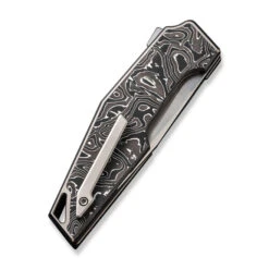 WE OAO Folding Knife Gray/Black/White Titanium Aluminum Foil Carbon Fiber Handle 20CV Clip Point Plain Edge Hand Rubbed Satin Finish WE23001-1 -We Knife 3b143b5f d943 49a2 a042 469acf480dc3 04702.1704302545