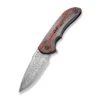 WE Equivik Folding Knife Gray/Red/Black Titanium Lava Flow Carbon Fiber Inlay Handle Damasteel Drop Point Plain Edge WE23020-DS1 -We Knife 432d4a8b 632c 4ac2 b808 e736a731d945 01680.1701305803