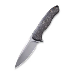 WE Knife Kitefin Frame Lock Knife Shredded CF + Gray Ti Handle Plain S35VN Blade 2001B