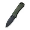 WE Banter Folding Knife Green Micarta Handle S35VN Drop Point Plain Edge Stonewash Finish 2004J