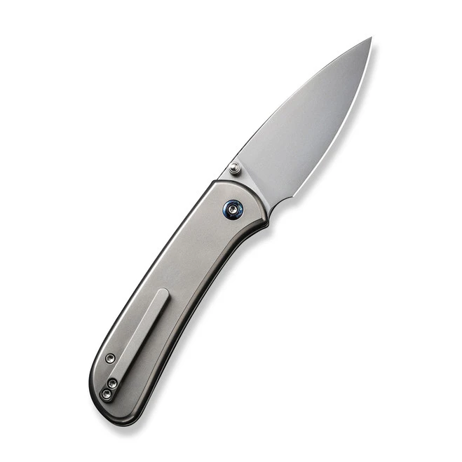 WE Qubit Folding Knife Polished Bead Blast Titanium Handle 20CV Drop Point Plain Edge Polished Bead Blast Finish WE22030F-2 4 WE Qubit Folding Knife Polished Bead Blast Titanium Handle 20CV Drop Point Plain Edge Polished Bead Blast Finish WE22030F-2 - Image 2