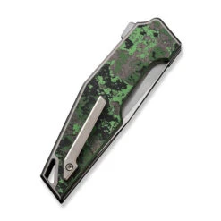 WE OAO Folding Knife Gray/Green/Black Titanium Jungle Wear Fat Carbon Fiber Handle 20CV Clip Point Plain Edge Hand Rubbed Satin Finish WE23001-3 -We Knife 43e6fe53 563f 4f93 ae93 5db0ac941250 30815.1704305457
