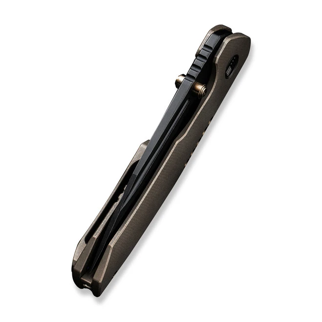 WE Trogon Folding Knife Bronze Titanium Handle 20CV Plain Edge Black Stonewash Finish WE22002-2 8 WE Trogon Folding Knife Bronze Titanium Handle 20CV Plain Edge Black Stonewash Finish WE22002-2 - Image 6