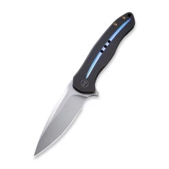 WE Knife Kitefin Frame Lock Knife Black Ti Blue Goove Handle Plain S35VN Blade 2001E