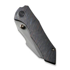 WE High-Fin Folding Knife Tiger Stripe Pattern Titanium Handle 20CV Plain Edge Gray Stonewash Finish WE22005-4 -We Knife 4704d791 1ff6 4dba ac10 cf16ce8c080d 45186.1666204239