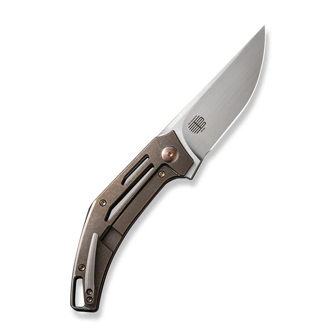 WE Speedliner Folding Knife Bronze Titanium Handle 20CV Drop Point Plain Edge Hand Rubbed Satin Finish WE22045C-2 4 WE Speedliner Folding Knife Bronze Titanium Handle 20CV Drop Point Plain Edge Hand Rubbed Satin Finish WE22045C-2 - Image 2
