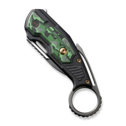 WE Yardbird Folding Knife Black/Green Titanium/ Jungle Wear Fat Carbon Fiber Handle 20CV Wharncliffe Plain Edge Hand Rubbed Satin Finish WE22021-4 11 WE Yardbird Folding Knife Black/Green Titanium/ Jungle Wear Fat Carbon Fiber Handle 20CV Wharncliffe Plain Edge Hand Rubbed Satin Finish WE22021-4 -We Knife 48f4ca4c c705 442b 925e 38e7292057ec 68192.1710965737