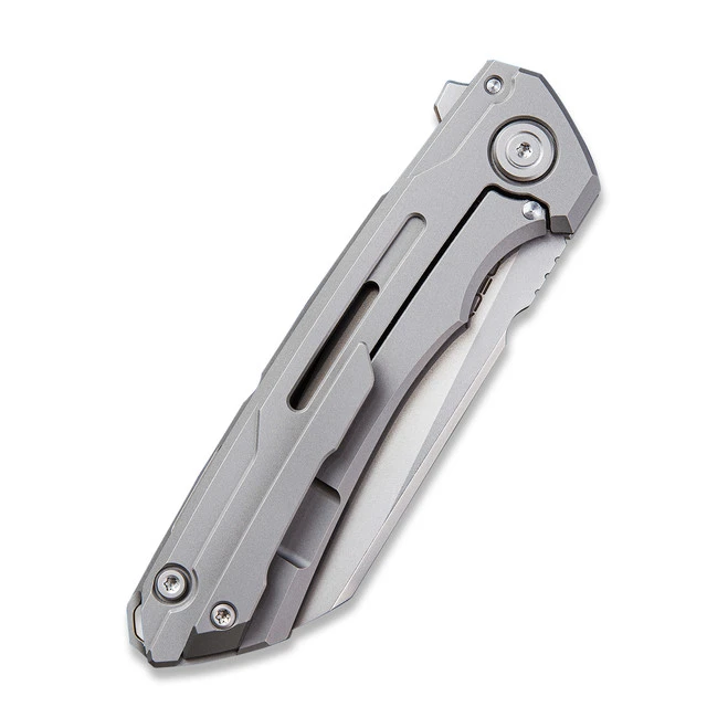 WE Knife Mini Buster Frame Lock Knife Gray Ti Handle Plain 20CV Bead Blast Blade 2003A 6 WE Knife Mini Buster Frame Lock Knife Gray Ti Handle Plain 20CV Bead Blast Blade 2003A - Image 4