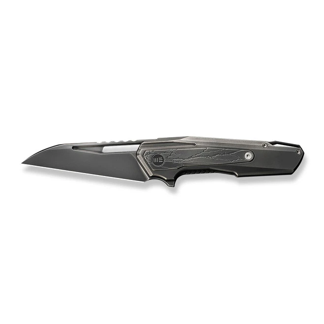 WE Falcaria Folding Knife Polished Gray Titanium Handle 20CV Wharncliffe Plain Edge Polished Gray Finish WE23012B-4 10 WE Falcaria Folding Knife Polished Gray Titanium Handle 20CV Wharncliffe Plain Edge Polished Gray Finish WE23012B-4 - Image 8
