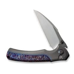 WE Ziffius Folding Knife Gray/Blue Titanium Handle 20CV Wharncliffe Plain Edge Hand Rubbed Satin Finish WE22024D-4 10 WE Ziffius Folding Knife Gray/Blue Titanium Handle 20CV Wharncliffe Plain Edge Hand Rubbed Satin Finish WE22024D-4 -We Knife 5400ab4d 6f9f 4955 b798 3332f10d01b2 87380.1699297595