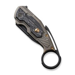 WE Yardbird Folding Knife Bronze/Black Titanium/Rose Carbon Fiber Handle 20CV Wharncliffe Plain Edge Black Stonewash Finish WE22021-2 -We Knife 55875976 6124 4f76 90ea dc3e1330554e 53099.1710955703