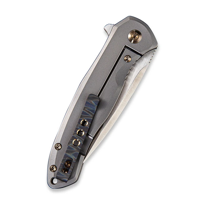 WE Knife Kitefin Frame Lock Knife Gray Titanium Handle Plain Satin S35VN Blade 2001H 8 WE Knife Kitefin Frame Lock Knife Gray Titanium Handle Plain Satin S35VN Blade 2001H - Image 6