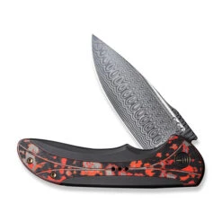 WE Equivik Folding Knife Gray/Red/Black Titanium Lava Flow Carbon Fiber Inlay Handle Damasteel Drop Point Plain Edge WE23020-DS1 12 WE Equivik Folding Knife Gray/Red/Black Titanium Lava Flow Carbon Fiber Inlay Handle Damasteel Drop Point Plain Edge WE23020-DS1 -We Knife 5d019d11 e02b 425d ae79 913fd3ae2e60 21380.1701305805