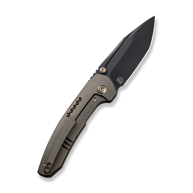 WE Trogon Folding Knife Bronze Titanium Handle 20CV Plain Edge Black Stonewash Finish WE22002-2 4 WE Trogon Folding Knife Bronze Titanium Handle 20CV Plain Edge Black Stonewash Finish WE22002-2 - Image 2