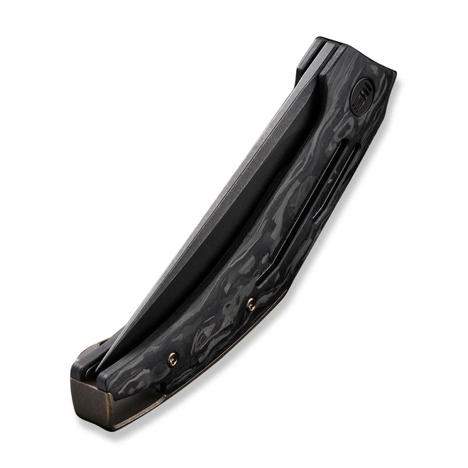 WE Speedliner Folding Knife Black Shredded Carbon Fiber Handle 20CV Drop Point Plain Edge Black Stonewash Finish WE22045B-2 8 WE Speedliner Folding Knife Black Shredded Carbon Fiber Handle 20CV Drop Point Plain Edge Black Stonewash Finish WE22045B-2 - Image 6