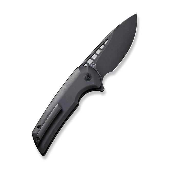 WE Mini Malice Folding Knife Black Titanium Handle 20CV Drop Point Plain Edge Black Stonewash Finish WE054BL-1 4 WE Mini Malice Folding Knife Black Titanium Handle 20CV Drop Point Plain Edge Black Stonewash Finish WE054BL-1 - Image 2