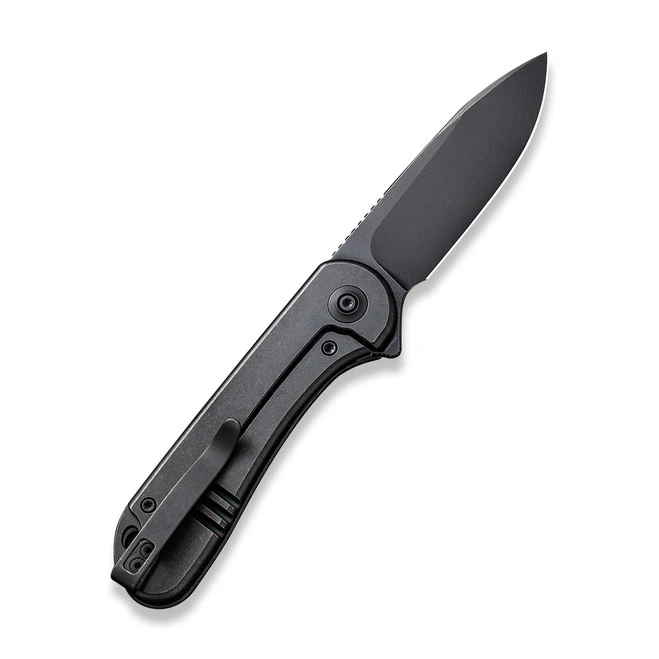 WE Elementum Folding Knife Black Titanium Handle 20CV Plain Edge Black Stonewash Finish WE18062X-3 4 WE Elementum Folding Knife Black Titanium Handle 20CV Plain Edge Black Stonewash Finish WE18062X-3 - Image 2