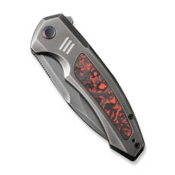 WE Hyperactive Folding Knife Polished Gray Orange Peel Lava Flow Fat Carbon Fiber Handle Vanax Drop Point Plain Edge Polished Gray Finish WE23030-2 -We Knife 6af2c96e 1db5 4430 9b8a 77256af22c35 14442.1704297449