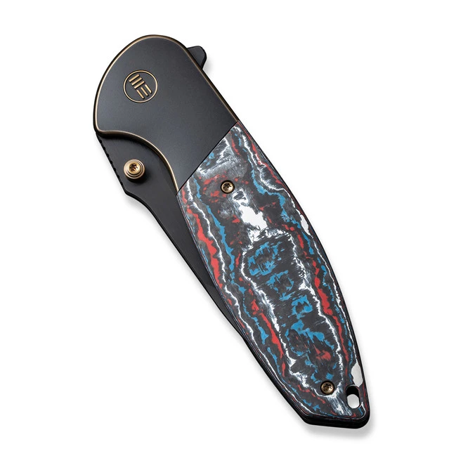 WE Nitro OG Folding Knife Bronze/Black/Red/Blue/White Titanium Nebula Fat Carbon Fiber Handle 20CV Drop Point Plain Edge WE23035-4 5 WE Nitro OG Folding Knife Bronze/Black/Red/Blue/White Titanium Nebula Fat Carbon Fiber Handle 20CV Drop Point Plain Edge WE23035-4 - Image 4