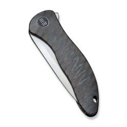 WE Synergy 2v2 Folding Knife Tiger Stripe Pattern Flamed Titanium Handle 20CV Drop Point Plain Edge Stonewash Finish WE18046D-2 -We Knife 726677ab 66b4 4486 93fe 46b7bc8a3b36 75405.1662573290