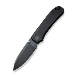 WE Big Banter Folding Knife Black G10 Handle 20CV Drop Point Plain Edge Black Stonewash Finish WE21045-1