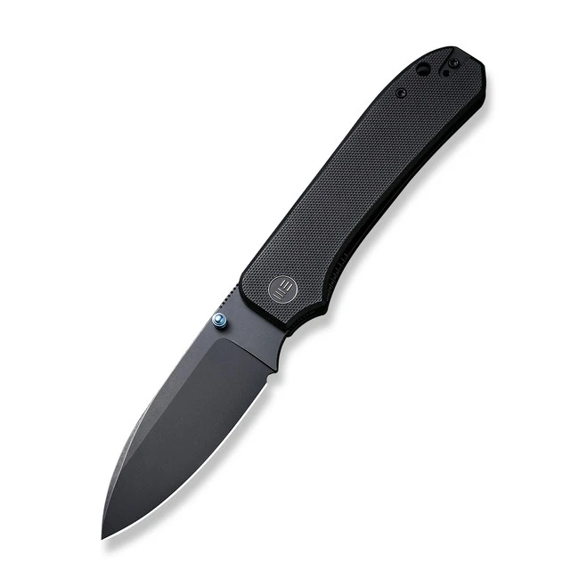 WE Big Banter Folding Knife Black G10 Handle 20CV Drop Point Plain Edge Black Stonewash Finish WE21045-1 3 WE Big Banter Folding Knife Black G10 Handle 20CV Drop Point Plain Edge Black Stonewash Finish WE21045-1