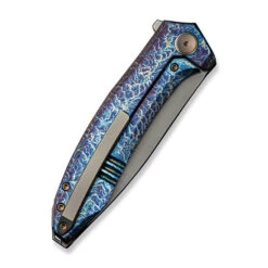 WE Acuminal Folding Knife Flamed Titanium Handle Vanax Plain Edge Polished Bead Blast Finish WE23070-4 -We Knife 74 4 91060.1729703581