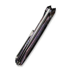 WE Acuminal Folding Knife Flamed Titanium Handle Vanax Plain Edge Polished Bead Blast Finish WE23070-4 -We Knife 74 5 84951.1729703581