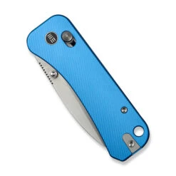 WE Banter 2 Folding Knife Blue Aluminum Handle S35VN Plain Edge Satin Finish WE23075-1 -We Knife 75 3 82610.1727173752